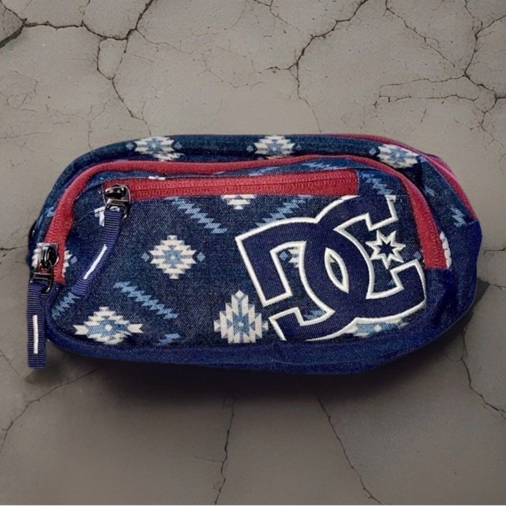 DC SHOES FARCE Bum Bag Fanny Waist Pack ~Geometric Aztec Pattern~ Skater Sk8 Y2K